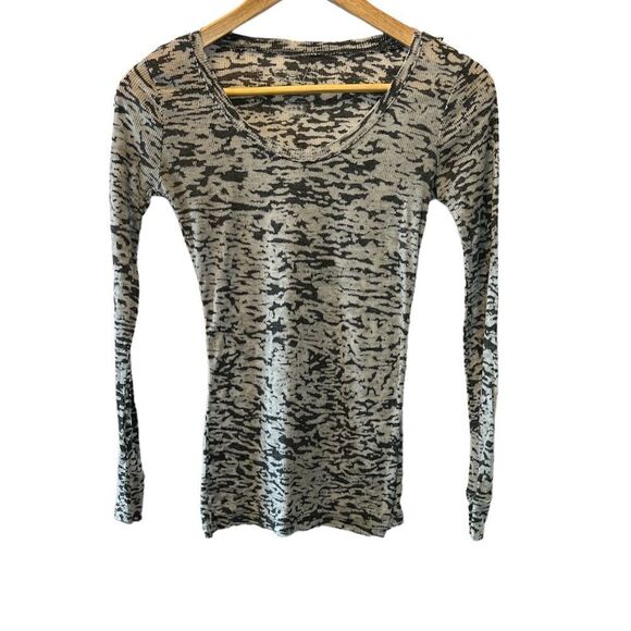 STREETWEAR SOCIETY Grey & Black Printed Lightweight Scoop Neck Henley Te… - Picture 1 of 6